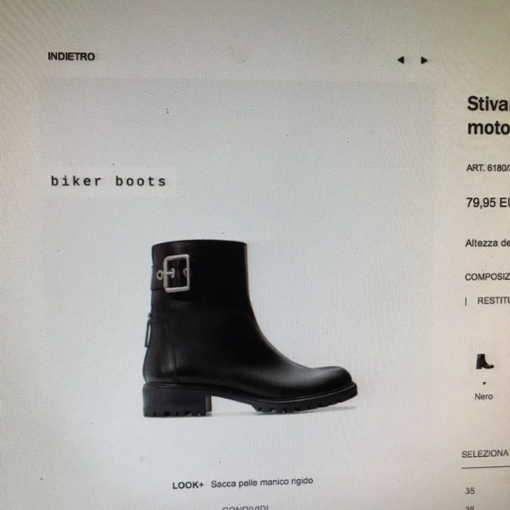 NWOT Zara Basic Collection Biker Boots Sz40